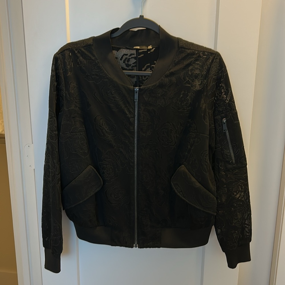 Nisse Black Floral Women's Jacket